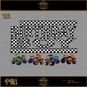 Mama Monster Truck Racing PNG Trending Shirt Design, Checkered Boy Design,, Birthday Shirt design, Mom, Dad, Mini Me, Momma Instant download image 8