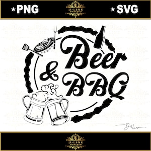 Beer & BBQ Mens Graphic Design. SVG, png, Cut File. Fathers Day, Gift ideas for him, Mens Designs, High Res Image, Sublimation, DTF