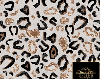 Leopard Glitter Digital Download PNG. Cheetah Sparkly Background. Digital Paper Instant Download, Print Design