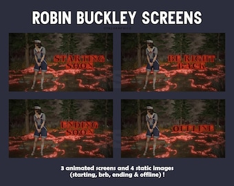 Pantallas del vestíbulo de Robin Buckley ST / Escenas de Twitch de DBD / Transmisión de YouTube y Twitch
