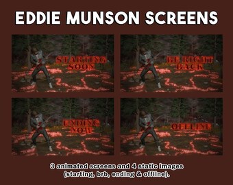 Pantallas del vestíbulo de Eddie Munson / Escenas de Twitch de DBD / Transmisión en YouTube y Twitch