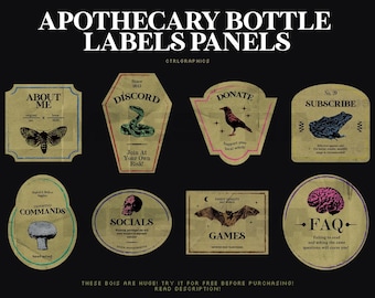 Paneles de Twitch de Witchcore: Transmisión de Halloween de Apothecary (descarga digital)