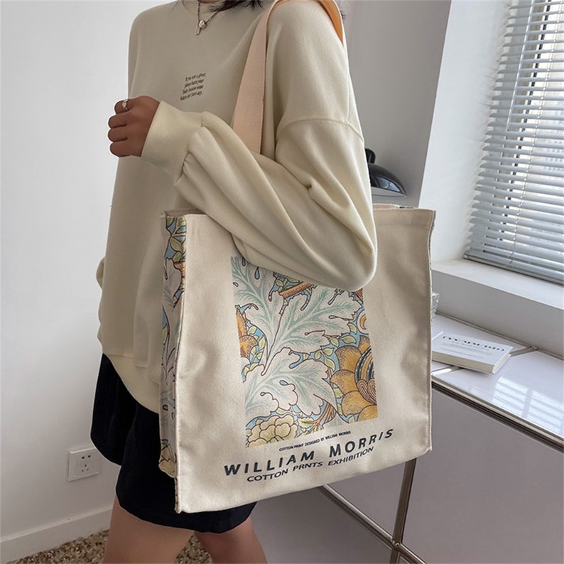 William Morris Canvas Tote Bag Canvas Tote Bag With Zip - Etsy