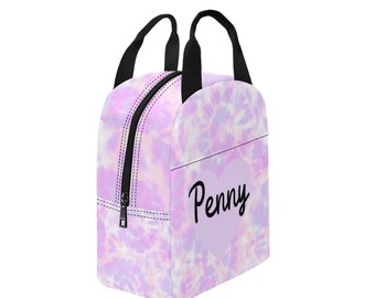 Personalisierter Lunchbag, personalisierter Lunch bag, Schul lunch bag, Work Lunch Bag, Tie and Dye Lunch Bag, Back to School, Geburtstagsgeschenk, Mitarbeiter