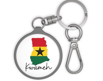 Personalized Ghana Keychain, Ghana Keychain, Ghana Keyholder, Gift for Ghanaian, Christmas Gift, Birthday Gift - FREE SHIPPING