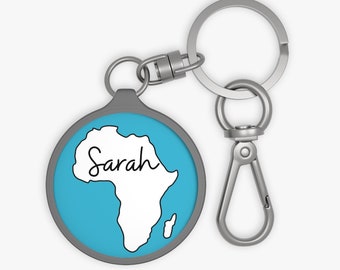 Personalized Africa Keychain, Africa Keychain, Africa Keyring Tag, Personalized Keychain, African Map Keychain