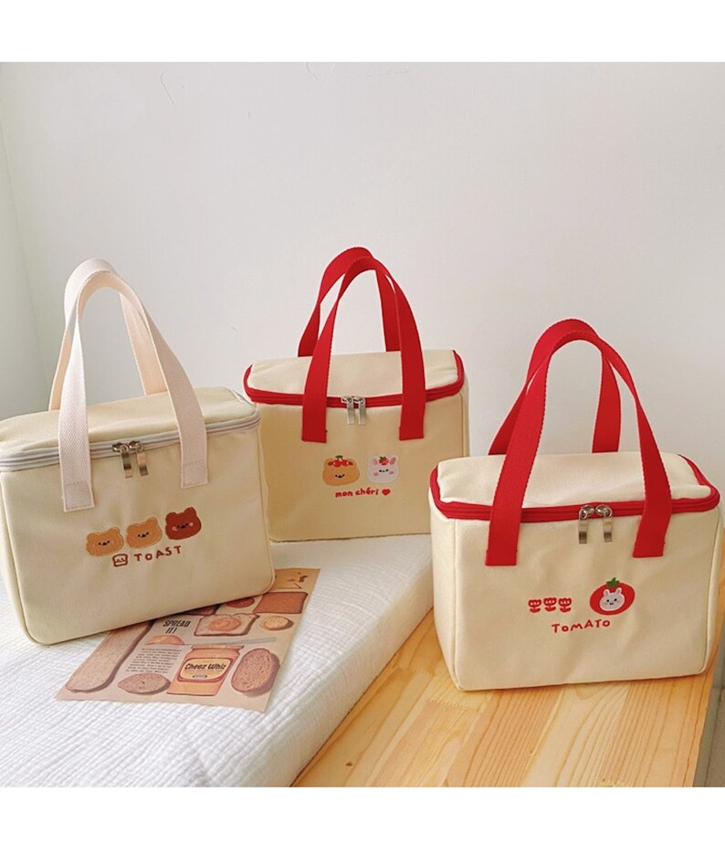 Insulated Lunch Bag Cotton Lunch Bag Ecofriendly Lunch Bag Etsy