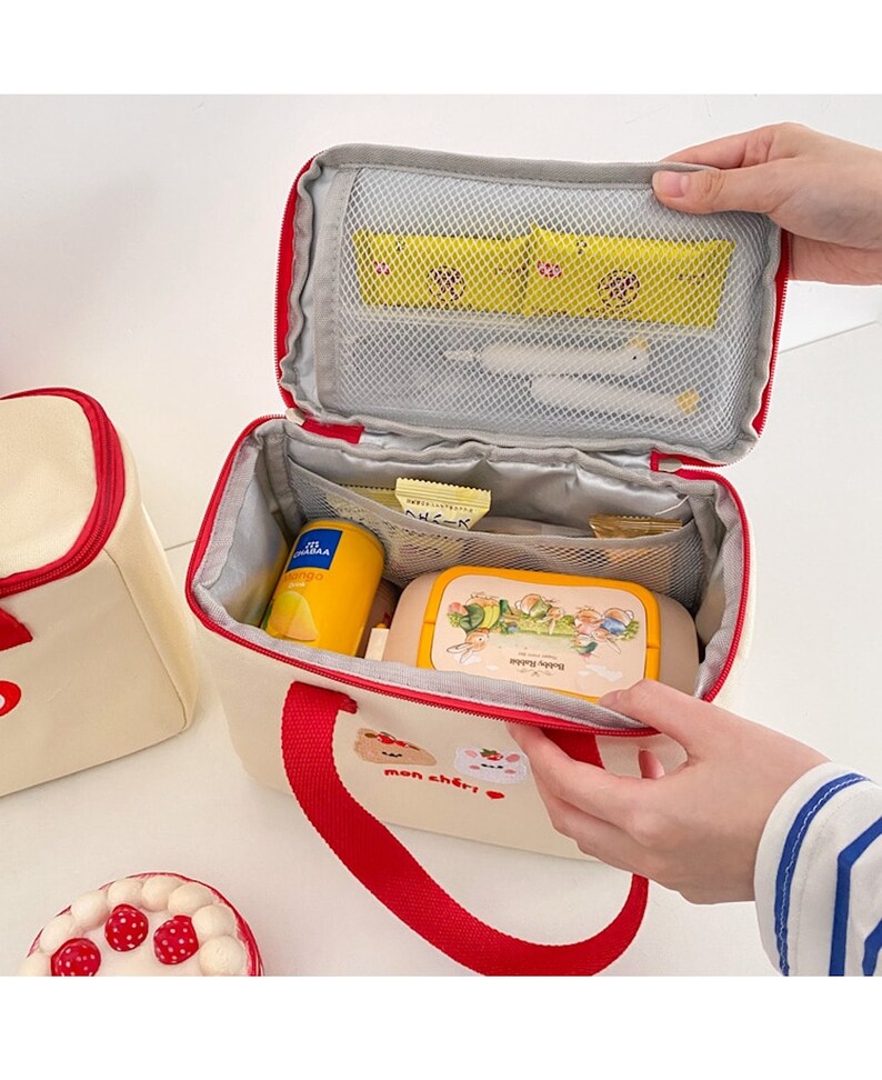 Insulated Lunch Bag Cotton Lunch Bag Ecofriendly Lunch Bag Etsy