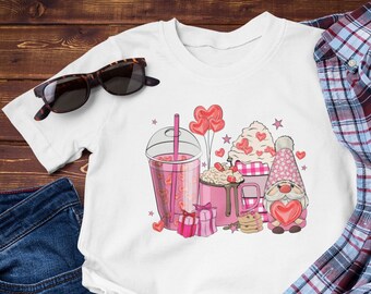 Drink Gnome Love Valentine Shirt, Valentines Day Gift, Couple Shirt, Love Shirt, Heart Shirt,  Happy Valentines Day, Be Mine