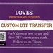 DTF Transfer | Custom DTF Transfer | Ready to Press | Full Color Heat Transfer | Screen Print Transfer | Heat Press Transfer | No Weeding 