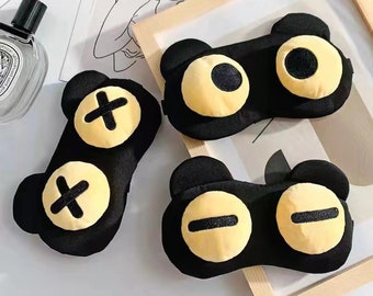 Adjustable Handmade eye mask sleep blindfold cute cartoon soft travel gift for kid her him friend comfortable unique creative