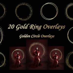 20 Gold Ring Overlays, gold hoops, gold rings, Maternity Overlays, Circle Overlays, Gold Overlays, maternity rings, gold hoop