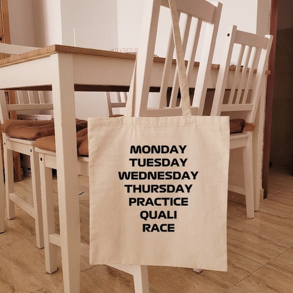 Renntag Einkaufstasche, Formel-1-Geschenk, Formel-1-Einkaufstasche, F1 Tote, Renntag, F1 Weihnachten