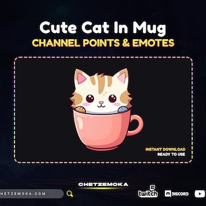 Katze im Kaffeebecher Channel Point - Twitch Emote | Twitch Channel Point - Twitch - Discord - YouTube