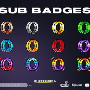 Insignias de la letra O / Juego de 8 insignias / 3D / Animación / Letra / Bronce / Plata / Oro