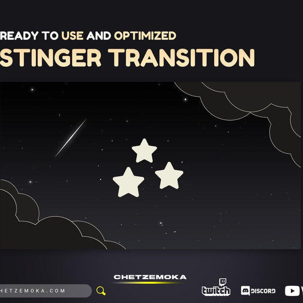 Celestial Stinger Transition | Dark Sky Animated Stinger Transition | Stream Transition | Dark Theme