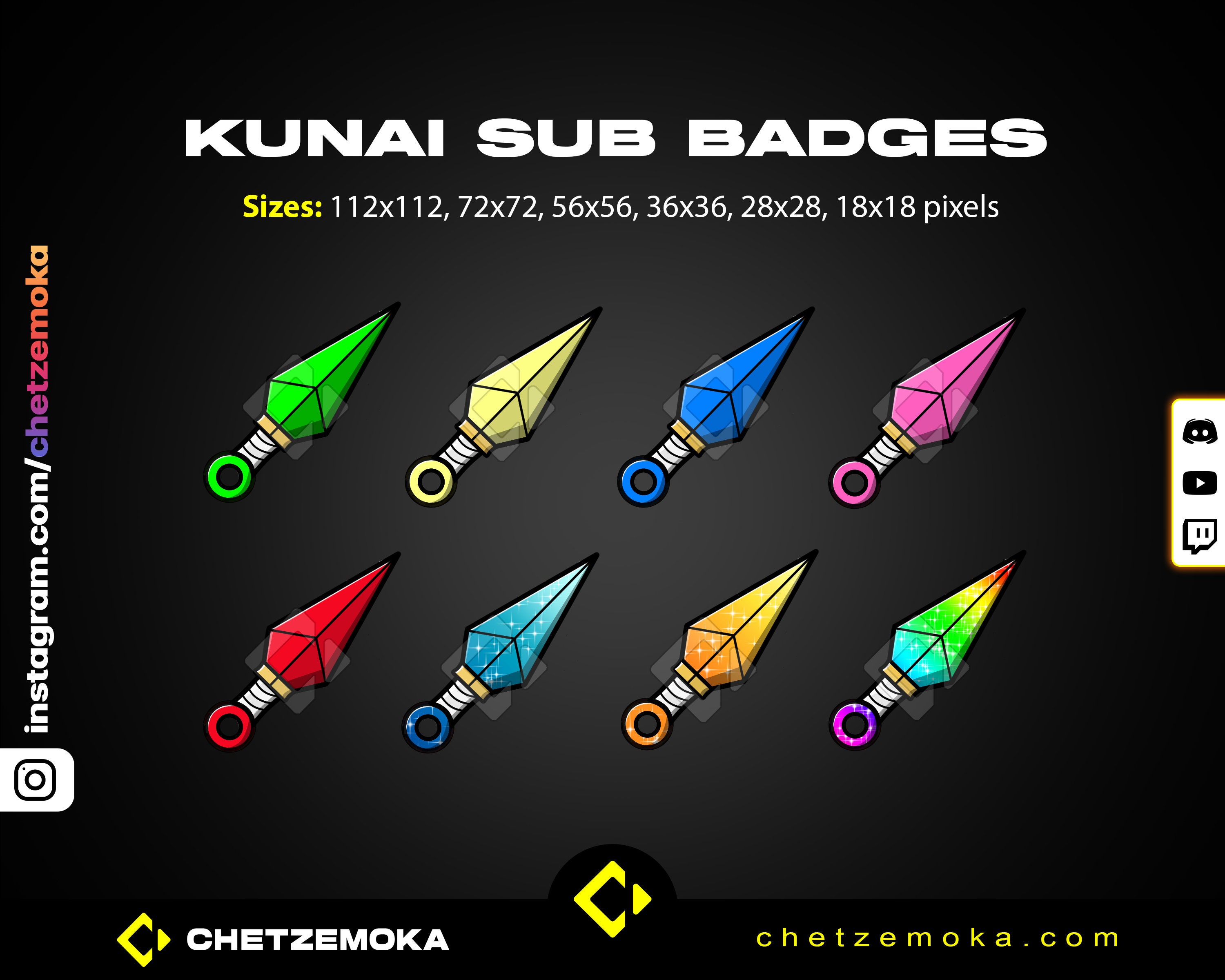 Kunai Twitch Badge Graphic by KEN111 · Creative Fabrica