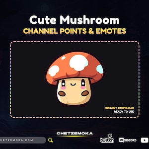 Ponto de Canal de Cogumelo - Twitch Emote | Ponto de Canal de Twitch - Twitch - Discord - YouTube