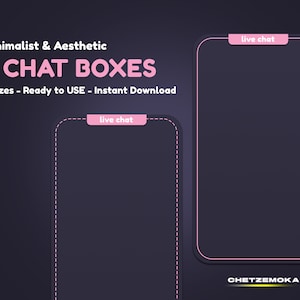 Twitch Chat Box Overlay | Minimal and Aesthetic Chat Box Stream | 2 ...
