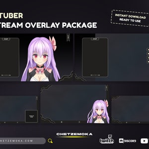 VTuber Stream Overlay | Twitch Overlay VTuber | Celestial Stream Package | Chatting & Gaming Scenes | Youtube | Twitch