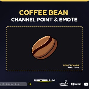 Coffee Bean Emote - Channel Point - Twitch Emote | Twitch Channel Points - Twitch - Discord - YouTube