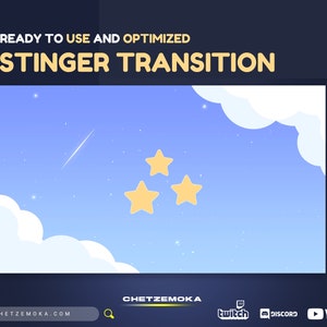 Celestial Stinger Transition | Blue Sky Animated Stinger Transition | Stream Transition | Blue Theme