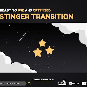 Celestial Stinger Transition | Golden Sky Animated Stinger Transition | Stream Transition | Black & Gold