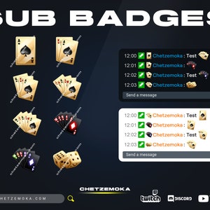 Twitch Poker Sub Badges