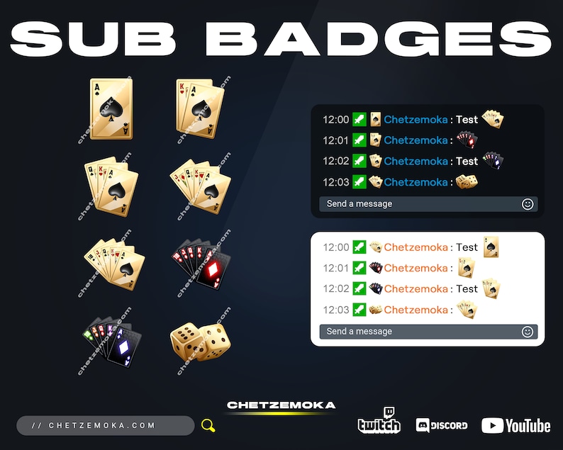 Twitch Poker Sub Badges