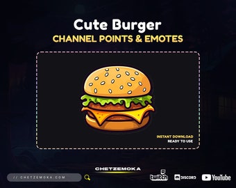 Burger Channel Point - Twitch Emote | Twitch Channel Point - Twitch - Discord - YouTube