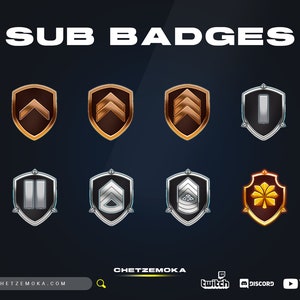 Military Ranks Sub Badges | 8 Badges | Army Rank Sub Badges Twitch - Discord - YouTube