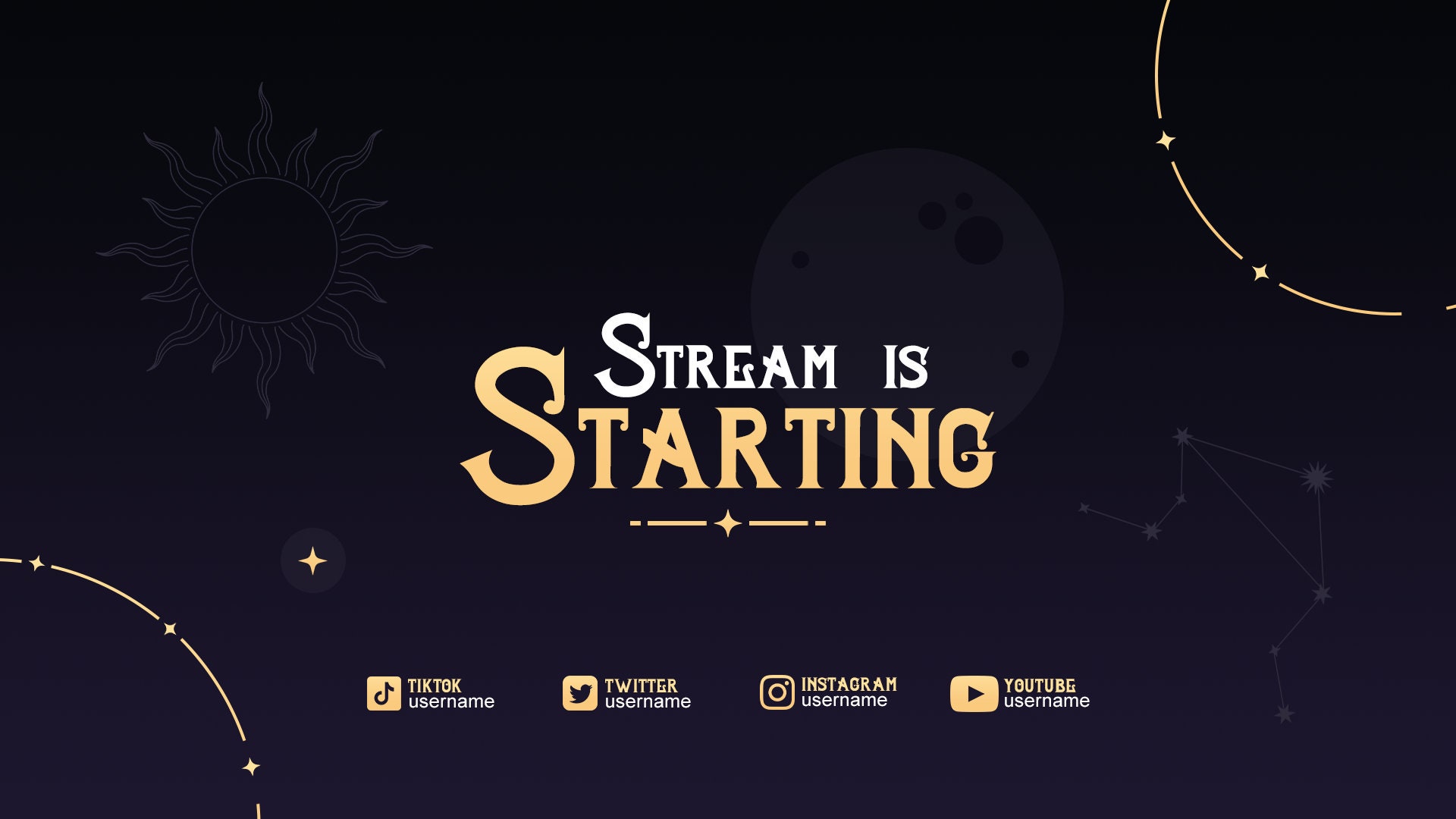 Astrology & Cosmic Twitch Screens 3 Animated Stream Screens for ...