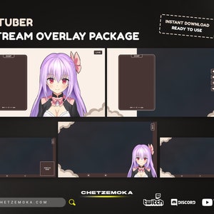 VTuber Stream Overlay Vanilla & Brown | VTuber Overlay | Celestial Stream Package | Chatting | Gaming Scenes | Youtube | Twitch