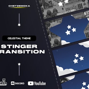 Celestial Stinger Transition | Navy Blue - Animated Stinger Transition | Stream Transition | Navy Blue Theme