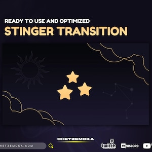 Celestial Stinger Transition | Animated Stinger Transition Astrology | Stream Transition