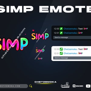 Regenbogen Animiertes/Statisches Simp Emote | Text I Regenbogen | Sofortige Lieferung | GESCHENK