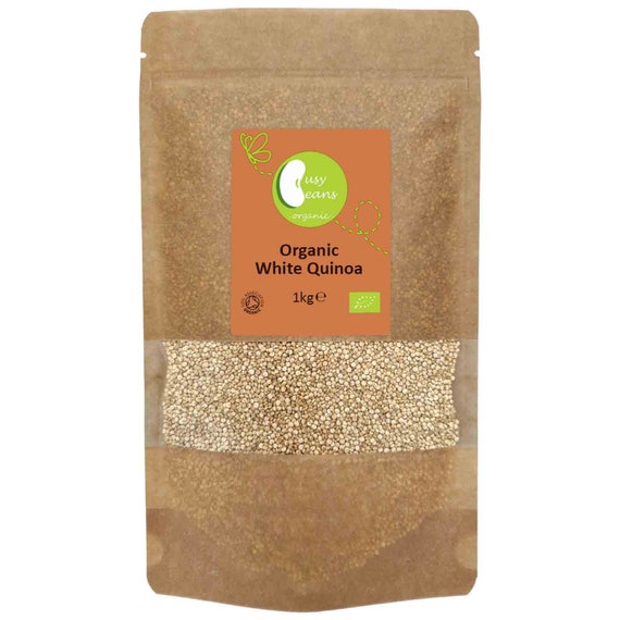 Busy Beans Organic White Quinoa - Certified Organic, 2kg Bag, Vegan & Gluten-Free