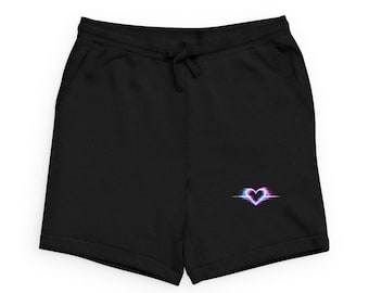 Pantaloncini della tuta Neon Heart Wave / Pile nero