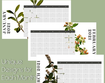 2021 Floral Calendar