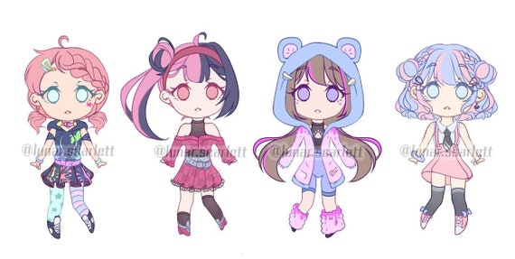 Anime Custom Original Character Design And Character Sheet Etsy