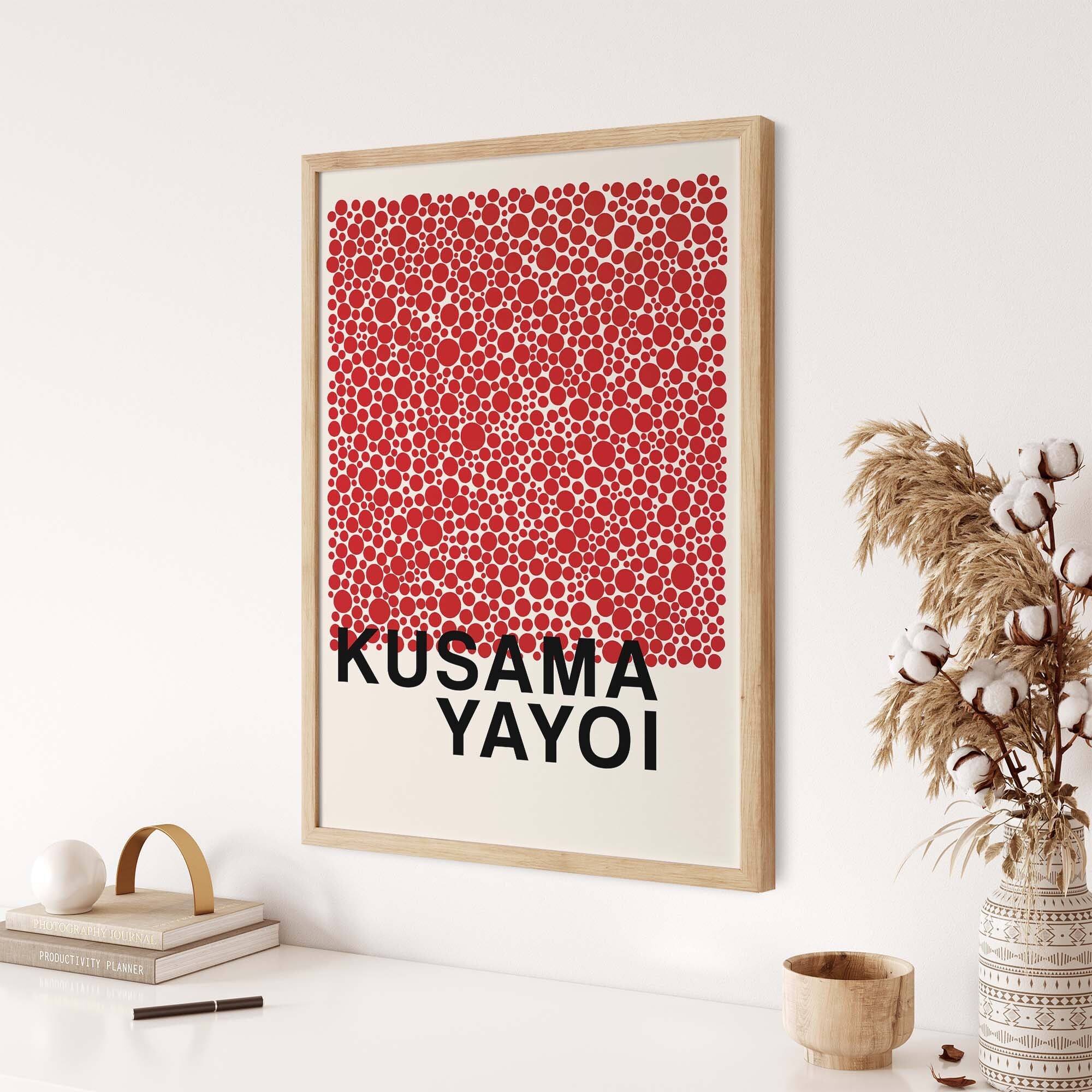 Yayoi Kusama Poster Wall Art Gallery Exhibition Poster Print Red Dots