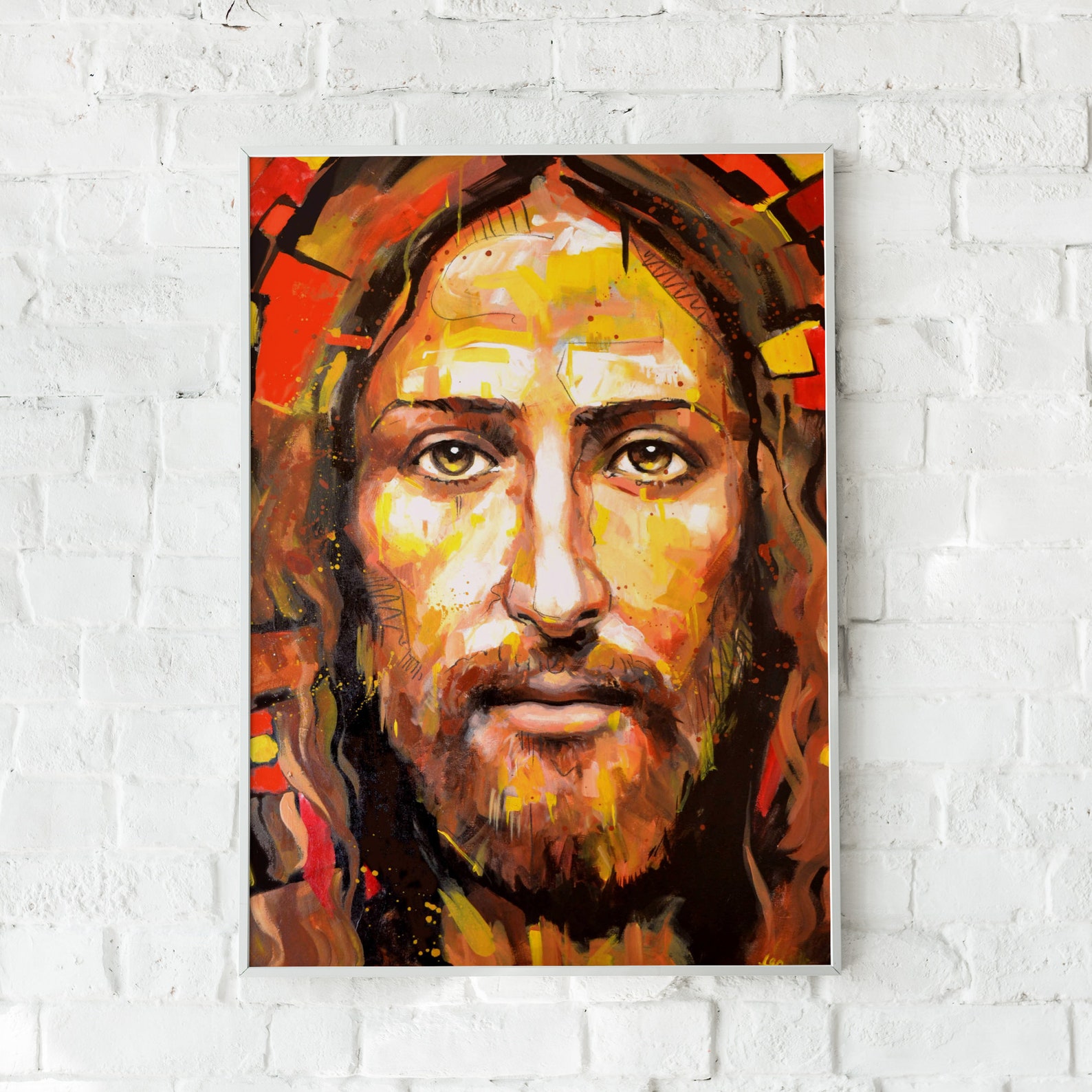 Jesus Poster Wall Art Christian Home Decor Housewarming Gifts Etsy