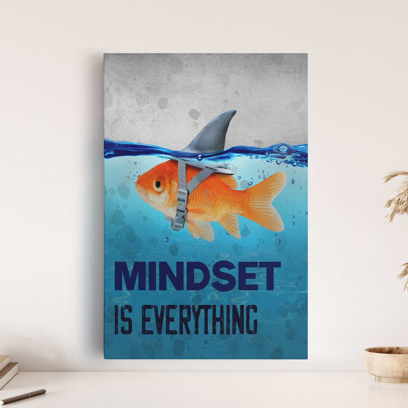 Mindset Canvas Art Print Motivational Wall Decor Etsy
