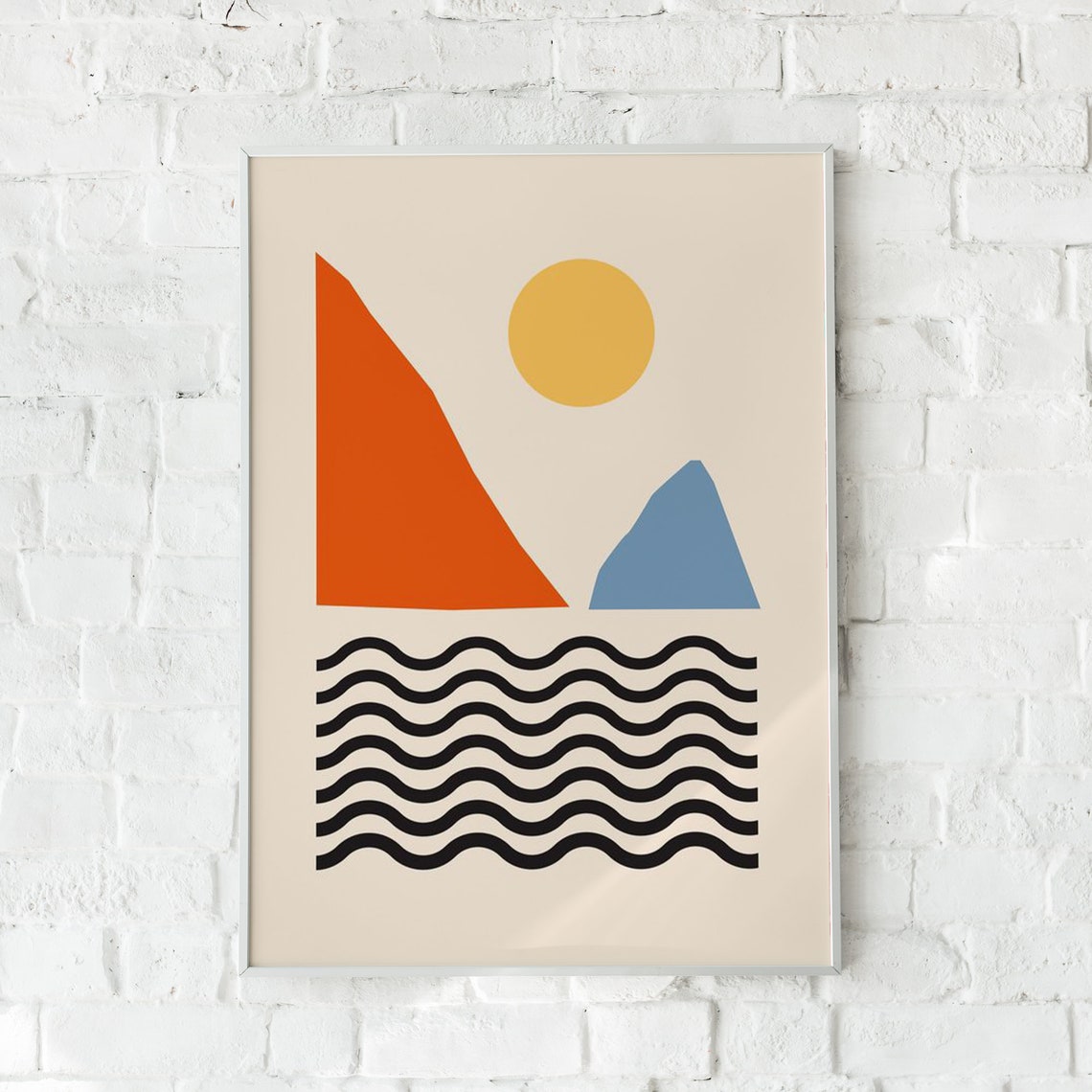 Retro Poster Wall Art Abstract Art Print Minimalist Wall Decor Etsy UK