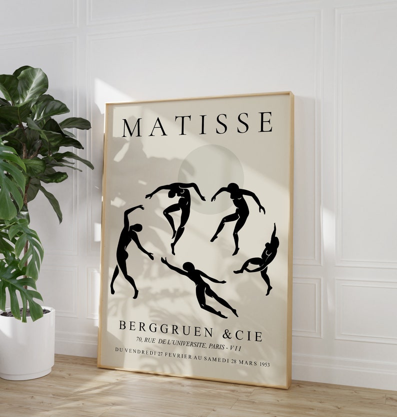 Matisse Poster Gallery Art Print Black and White Poster Wall Art Modern