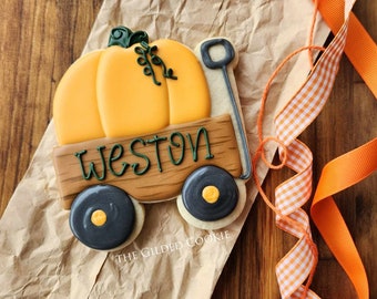 STL File for 3D Printing Cookie Cutters Fondant Cutters Jumbo Pumpkin Patch Pumpkin Wagon Cookie Cutter Halloween Cookie Cutter Fall Autumn