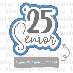 2025 Senior Graduation Hand Lettered Cookie Cutter Fondant Cutter Class of 2025