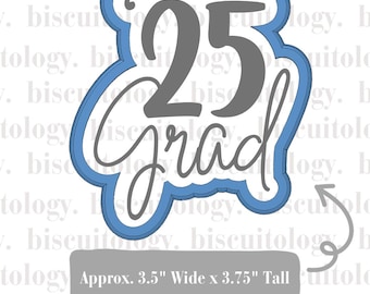 STL-bestand voor 3D-printen "25' Grad" handgeletterde koekjesvormer - digitale download
