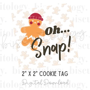 Oh Snap! Gingerbread Cookie Tag Circle & Square