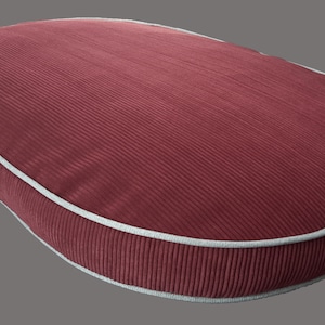 Cherry Corduroy Orthopedic Dog Bed: Removable Washable Cover